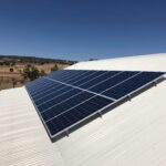 solar panels on steel roof
