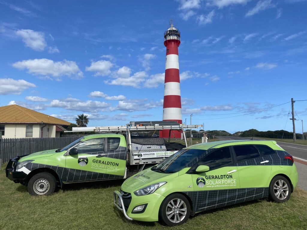 Geraldton Solar Force Ute and Car